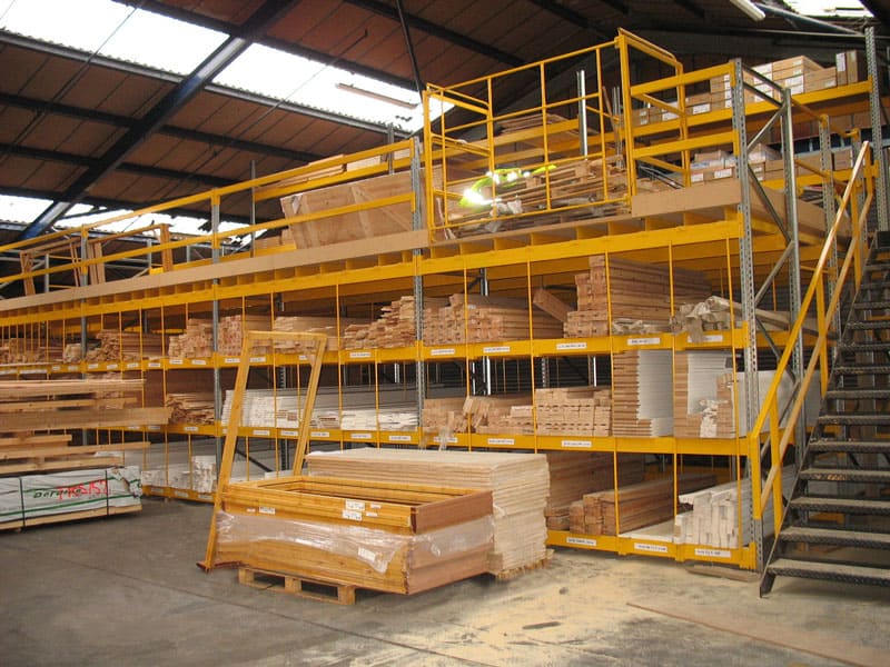 The Pigeon Hole Racks installed incorporated 45 apertures at low level. The floor above allowed racks to extend to full height providing additional compartments storage on top of the floor for doors.