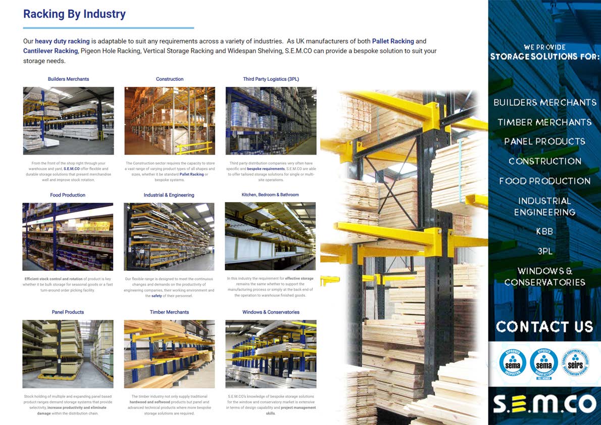 Brochures | Heavy Duty Racking Products | S.E.M.CO