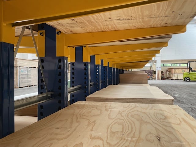 Cantilever Racking for Panel Products which has been manufactured, supplied and installed by S.E.M.CO - a leading manufacturer and supplier of heavy duty warehouse and yard racking