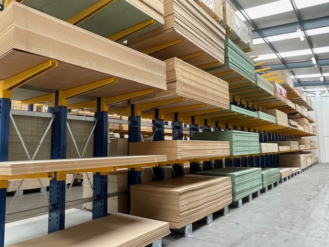 Choosing the right racking manufacturer - Cantilever Racking for Panel Products which has been manufactured, supplied and installed by S.E.M.CO