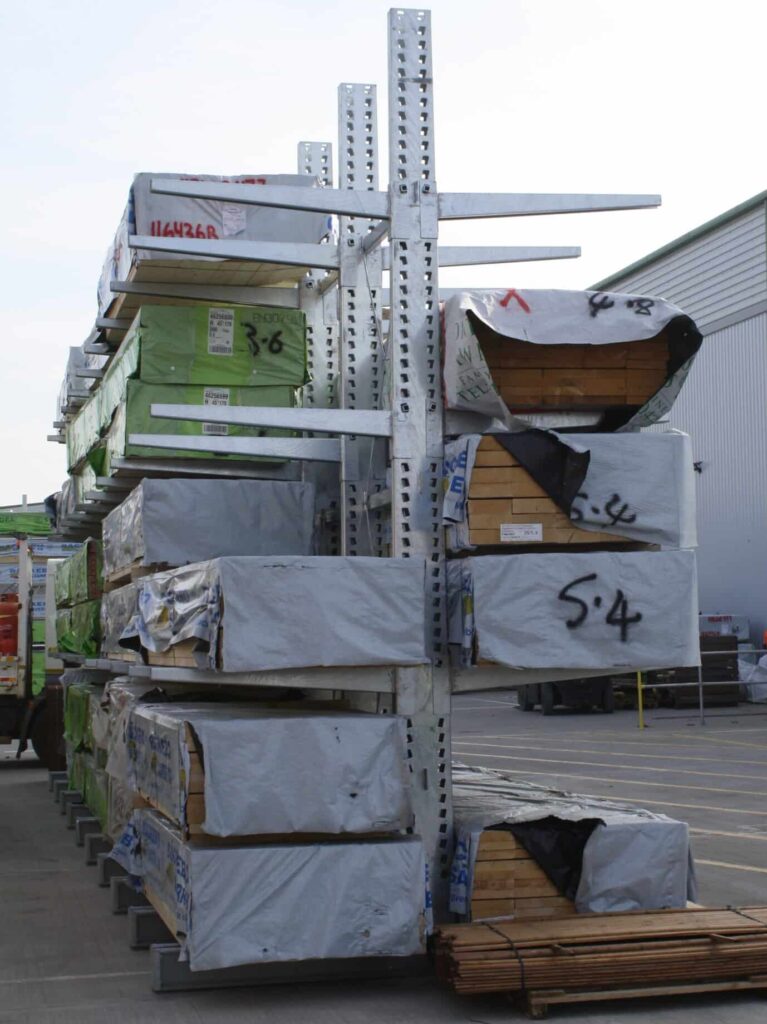 S.E.M.CO's External Cantilever Racking for Timber Merchants