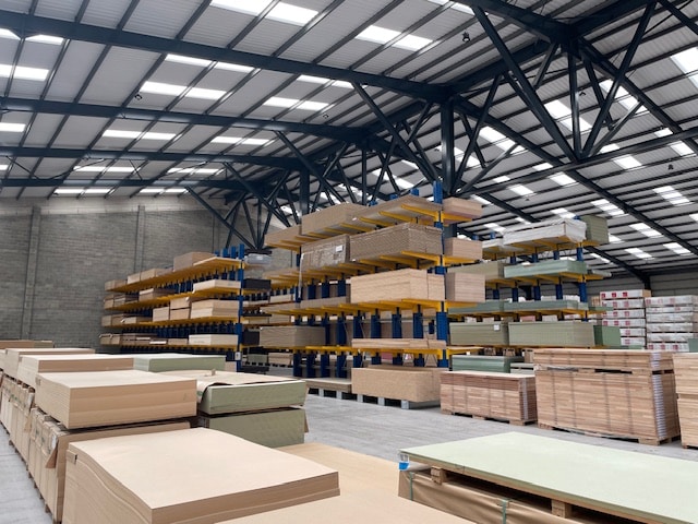 Internal Cantilever Racking for panel products